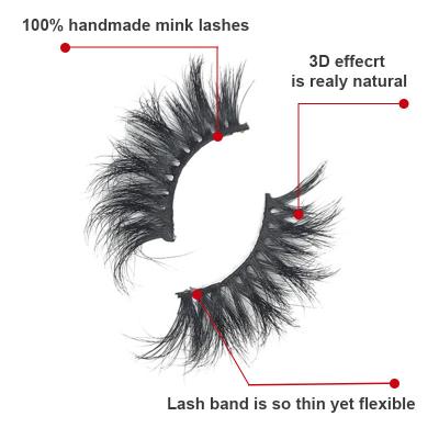 China Natural New Design Custom Eyelash Packaging Set Private Label Mink Eyelashes Handmade 3d 25mm Mink False Eyelashes Own Brand for sale