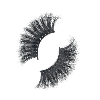 China Natural Custom Colored Strip Mink Eyelashes Manufacturer Full False Fluffy Fake 3D Eyelash Extensions 25mm Person for sale