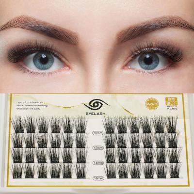 China Wholesale Natural Long Eyelash Natural Long Segmented Individual Group Extension Eyelash for sale