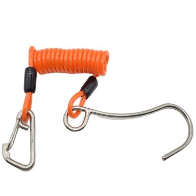 China Quality Guarantee 304 Stainless Steel Fishing Safety Coiled Cable Lanyard Diving Outdoor Parts for sale