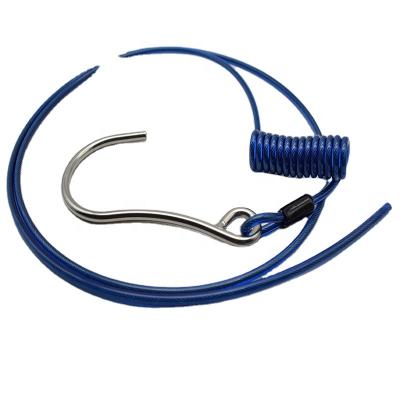 China Biggest Hot Selling Plastic Coated Wire Rope Pet Rope Hoist Rope Luggage Steel 7mm Plastic Coated Handle for sale