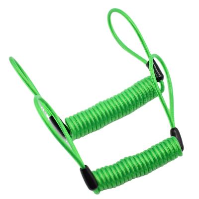 China Hot Selling 5mm Galvanized Steel TPU Coated Spring Safety Manufacturer Coiled Lanyard Safety Rope for sale