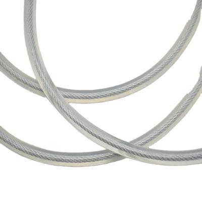 China China Factory Wholesale Carbon Steel 304 316 Balcony 7x7 Nylon Invisible Nylon Rope Stainless Steel Wire Rope Clear Color for sale