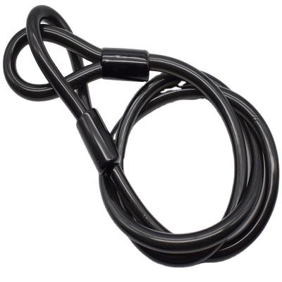 China Carbon Steel TPU Coated Safety Cable Bike Lock Motorcycle Braking Wire Rope Locking 9mm for sale