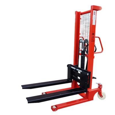 China Hotels 2T 1.6m Manual Stacker Truck Lift Hydraulic Hand Foot Foot Lift Stacker Forklift/Manual Stacker Truck Sold By Manufacturer for sale