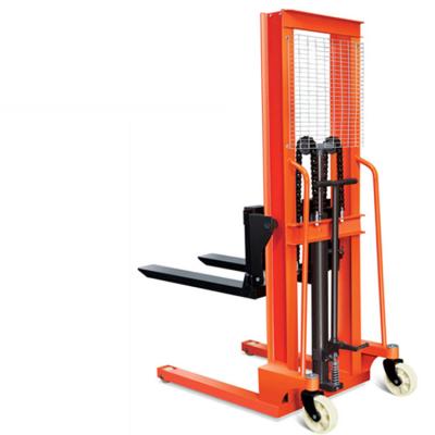 China Hotels Hydraulic Manual Forklift Stacker / 0.5T 1t 2T 3T Lifting Stacking Small Handling Forklift for sale