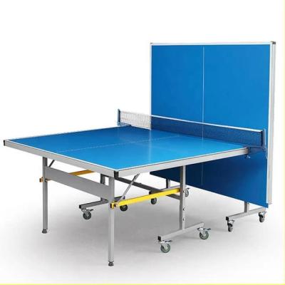 China MDF Board Customized Board single folding table tennis training equipment table with casters for sale