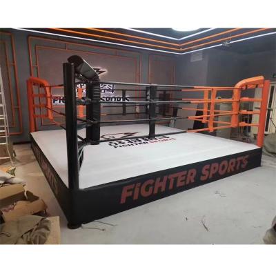 China Fitness Center  Factory Custom Logo MMA Elevated Boxing Ring Wrestling Ring competition standard for sale