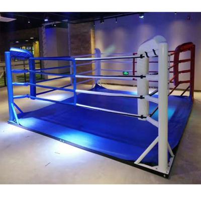 China Fitness Center  Fast Delivery Custom Logo portable boxing ring MMA Elevated Boxing Ring Wrestling Ring For Sale for sale