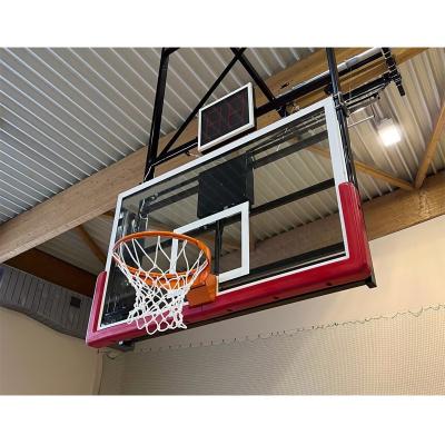 China Steel insert for added strength and stifness. High Quality PU (polyurethane) bottom edge basketball safety pads 72-Inch Basketball Backboard Padding for sale for sale