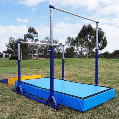 China High quality fiberglass with wooden cover High Quality Gymnastic Uneven Bar  Mini Horizontal Bar  Uneven Bars For Children for sale