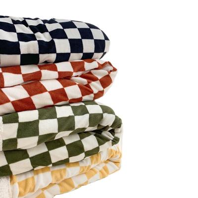 China 2022 New Design Printing Flannel Anti-pilling Blanket Sherpa Fleece Blankets Couch Soft Throw Oversized for sale