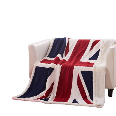 China Anti-Static Fine Quality Fleece 3D Pattern Printing Blankets Customize American Flag Sherpa Throw Blanket For Sofa for sale