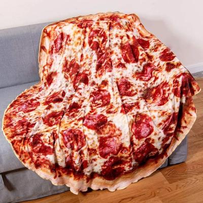 China Anti-Static Tortilla Blanket Pizza Bedding Plaid Plush Bed Soft Covering Tortilla Blanket for sale