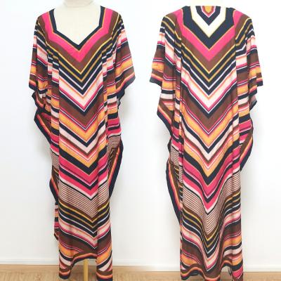 China Breathable Summer 2022 New European And American Print Beach Dress Loose Bikini Cover Up for sale