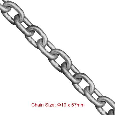 China Conveyor Chain SCIC Fishing Chains 19*57mm DIN763, DIN764, DIN766 Aquaculture Mooring Chain for sale