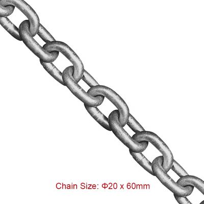 China Conveyor Chain SCIC Fishing Chains 20*60mm DIN763, DIN764, DIN766 Aquaculture Mooring Chain for sale