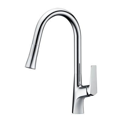 China Modern style low lead copper body, chrome plated faucet, high quality stainless steel pull down kitchen faucet for sale