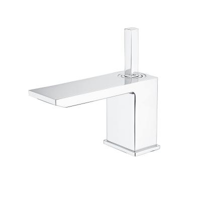 China Hot And Cold Design One-Handle Modern Luxury Bathroom Sink Basin Faucet, Chrome Plated Basin Faucet for sale