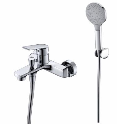 China With Bathtub Stainless Steel Adjustment Sliding Bar Faucet Luxury Wall Mounted Hot And Cold Mixing Faucet Hand Shower for sale