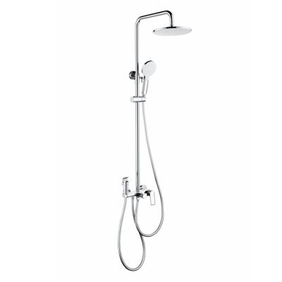 China With Sliding Bar Modern High Quality Chrome Plated Stainless Steel Pipe 304 Feet Big Curved Four-Function Shower for sale