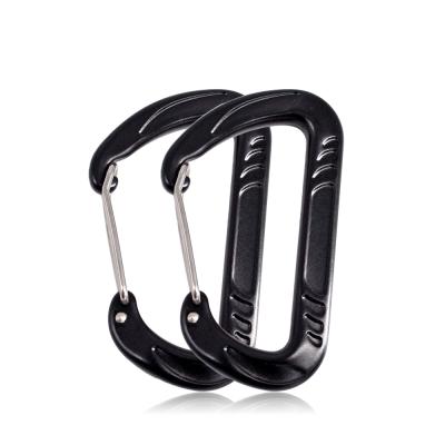 China High Quality Activity 12kN Aluminum Alloy Outdoor Climbing Camping Yoga Hammock Snap Wire Door Carabiner Hook for sale