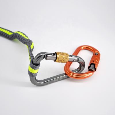 China Outdoor Climbing Activity Heavy Duty 25KN Screwgate Locking Pear Shape Heavy Duty Climbing Carabiner for sale