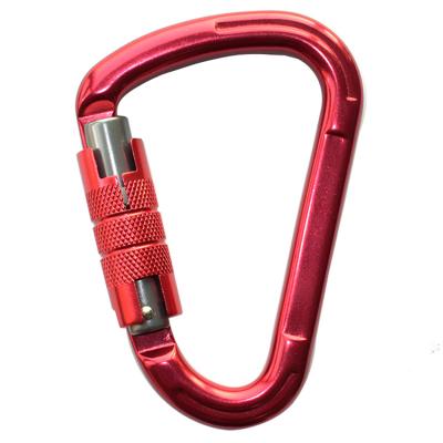 China Outdoor Climbing Activity Factory Supply Heavy Duty 25KN Locking Pear Shape Aluminum Climbing Carabiner for sale