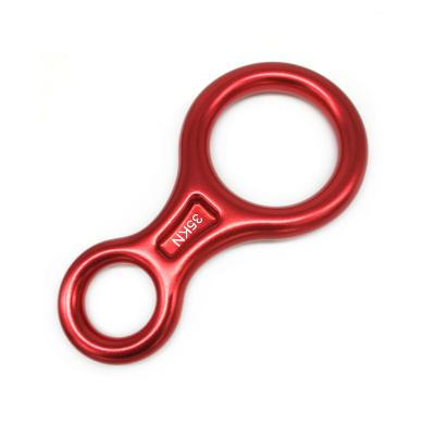 China Lightweight Outdoor Safety Tool Climbing Rescue Tool Aluminum Figure 8 35KN Downhill for sale