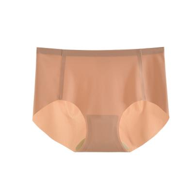 China Antibacterial Silk One-Piece Hip Seamless Waist Underwear Ladies Ice Wormwood Crotch Invisible Underwear for sale