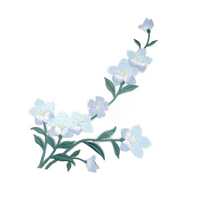 China Handmade Fabric Flower Applique Patches Embroidery Flower Flower Patch Embroidery Design for sale