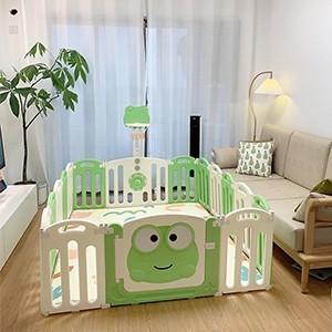 China Frog Design Foldable baby playpen Grey for sale