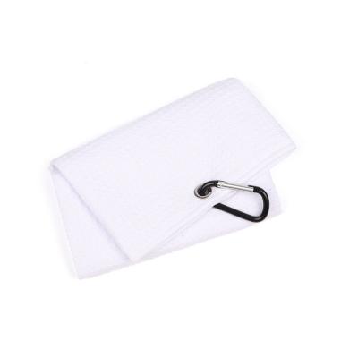 China Viable Golf Towel Empty Waffle Logo Microfiber Golf Towel Custom Waffle Weave Golf Towels Soft for sale