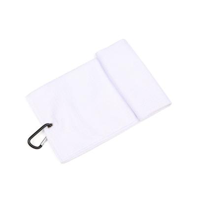 China Sustainable Printed Golf Towel Custom Printed Waffle Mini Golf Ball Towel Magnetic Clip For Golf Towel for sale