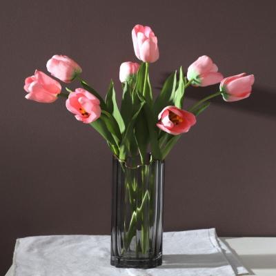 China Artificial Tulip Bouquet Tulips Flower For Wedding Celebration Office Home Decor Real Tulips Artificial Touch Flower for sale