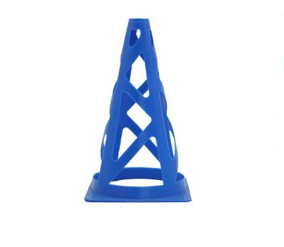 China Outdoor Exercise/Gym PE Sports Training Plastic Marker Cones Soccer Sports Cones Football Roadblock Perforated Marker Disc Cones for sale