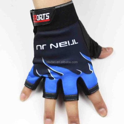 China Elastic Fabric Custom Men's Mesh Outdoor Sports Racing Bike Breathable Fingerless Cycling Gloves for sale