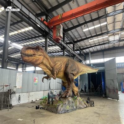 China Amusement Park Dinosaur T-rex Family Group Life Size Model For Amusement Park for sale