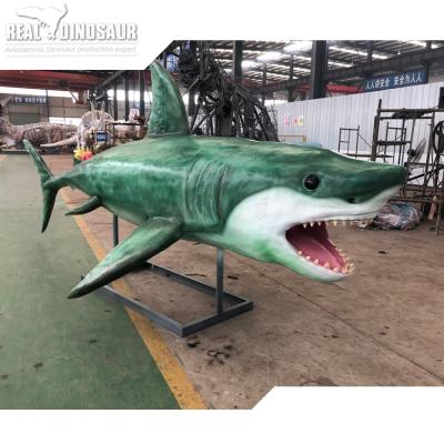 China Water & spray RAA-098 Smog Sea Animal Model Life Size Animatronic Great White Shark For Aquarium for sale