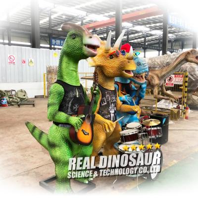 China Custom Musical Instruments Dinosaur Animatronic Band Dinosaur For Sale for sale