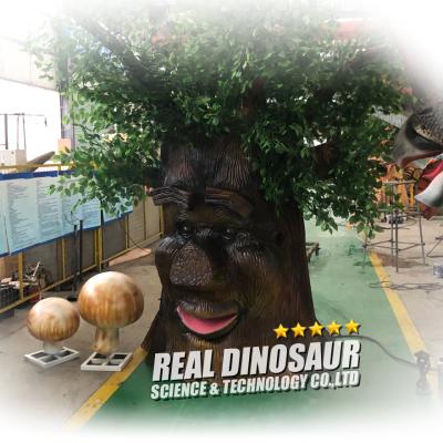 China Amusement Park Realistic Artificial Silicon Rubber Talking Tree for sale