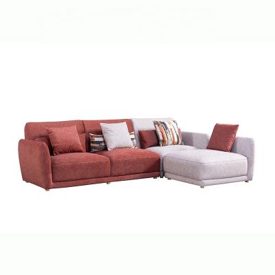 China Modern Simple Wood Fabric Sofa Set Removable Cover Frame Living Room Furniture for sale