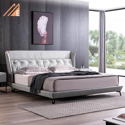 China Minimalist Modern Hotel Bedroom Furniture Luxury King Size Double Metal Bed King Queen Frame Single for sale