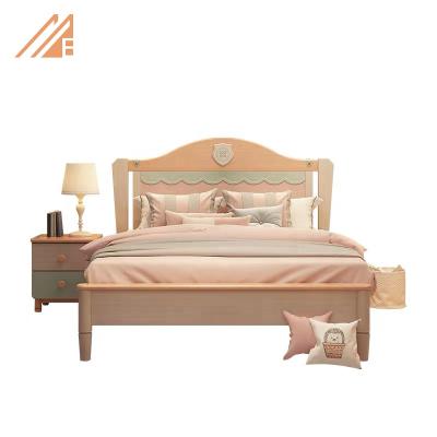 China Modern Kids Furniture Wooden Solid Wood Girl's Bed For Bedroom for sale