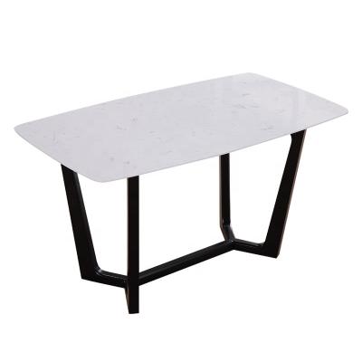 China Restaurant / Home Furniture Nordic Style Rectangle Marble Contemporary Dining Table for sale