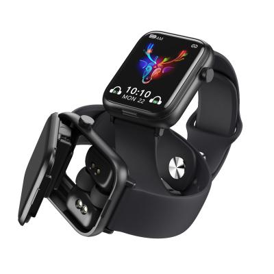 China 2022 New Touch Screen Rise Extreme Sport 2 in 1 Smart Watch with Earphone Earbuds Wireless Smartwatch X8 for sale