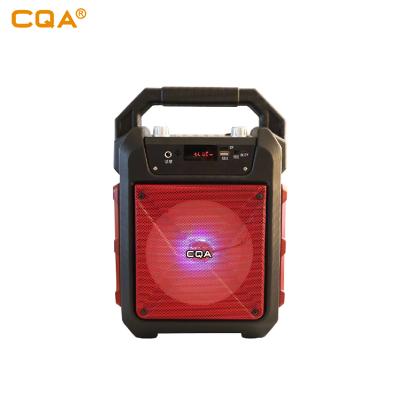 China Hot-selling 2019 CQA PORTABLE Stage Speaker System 6 Inch Wireless Speaker With Microphone Karaoke for sale