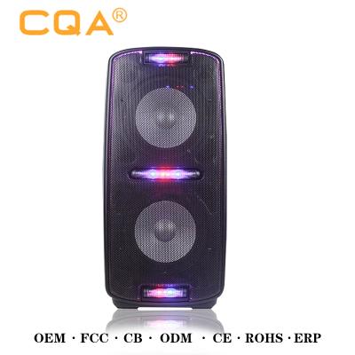 China Best Wholesale PORTABLE Plastic Portable DJ Cart Speaker With Flashing DJ Lights for sale