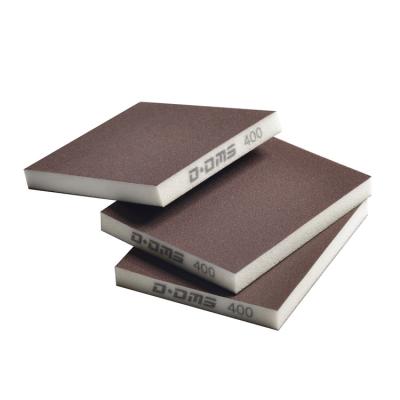 China 150mm Handy Flexible Aluminum Oxide 6inch White Polish Pad Sponge Sanding Blocks For Paint Sanding 98*120*10mm for sale