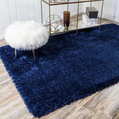 China Anti-Slip Custom Plush Fur Bathroom Area Rugs Mats Carpet With Logo for sale